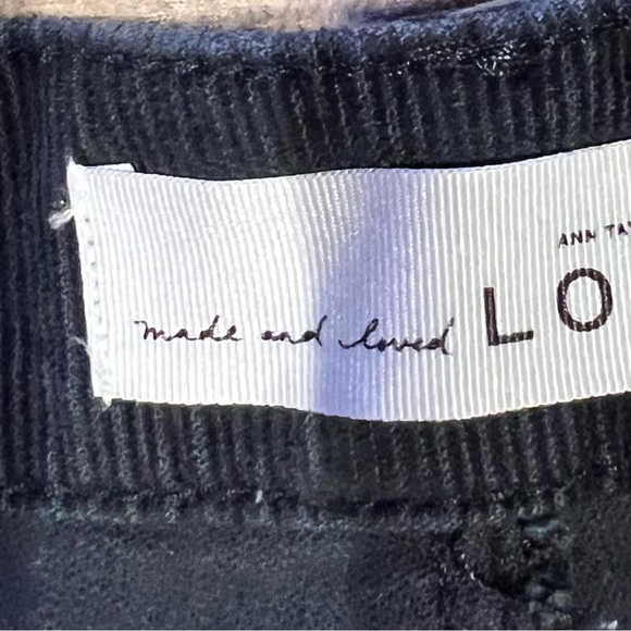 LOFT Cropped Flare Corduroy Pants - Midnight Blue Size 8 - Picture 4 of 7